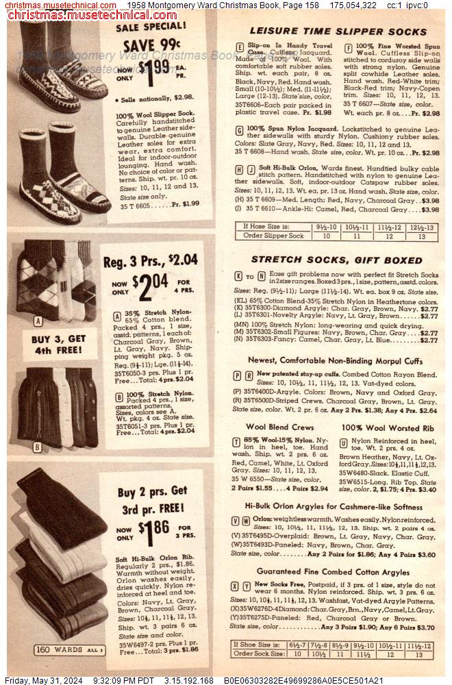 1958 Montgomery Ward Christmas Book, Page 158