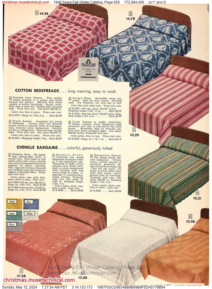 1948 Sears Fall Winter Catalog, Page 655