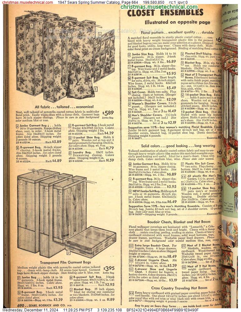 1947 Sears Spring Summer Catalog, Page 664