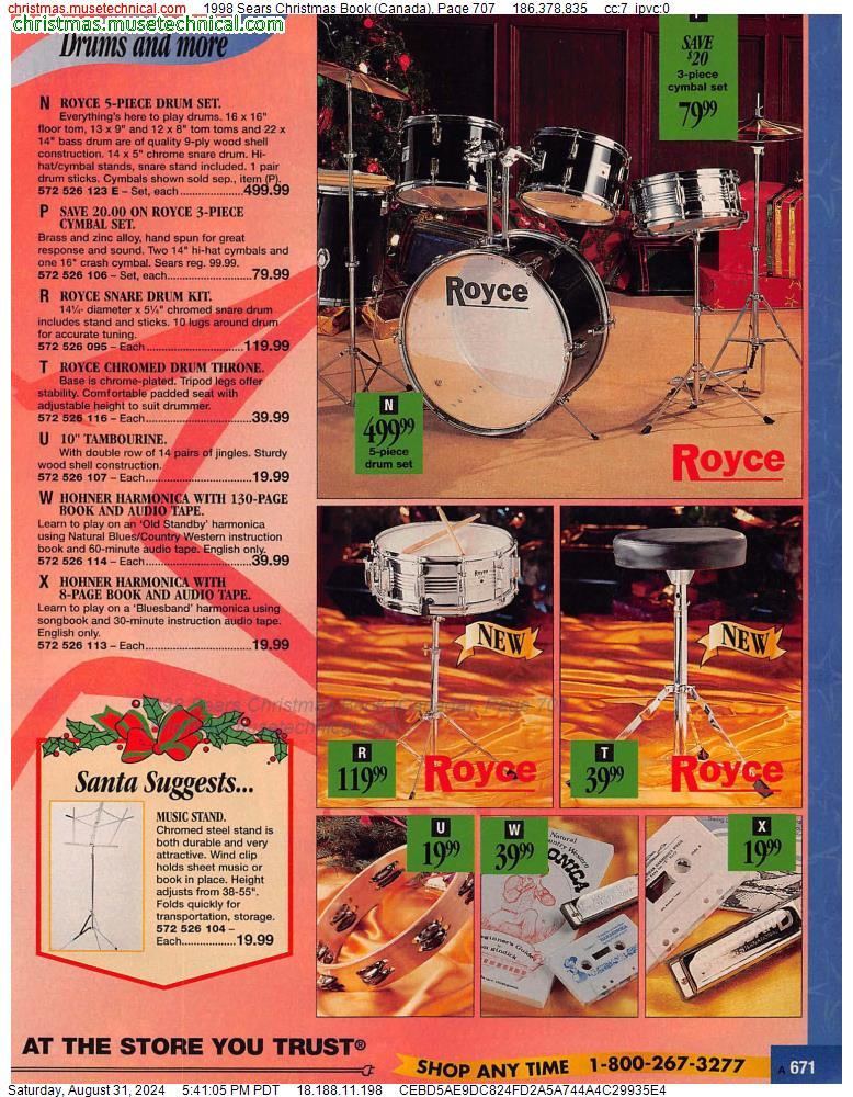 1998 Sears Christmas Book (Canada), Page 707