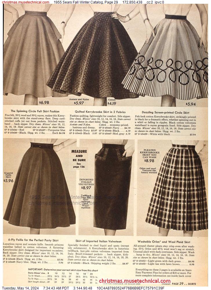 1955 Sears Fall Winter Catalog, Page 29