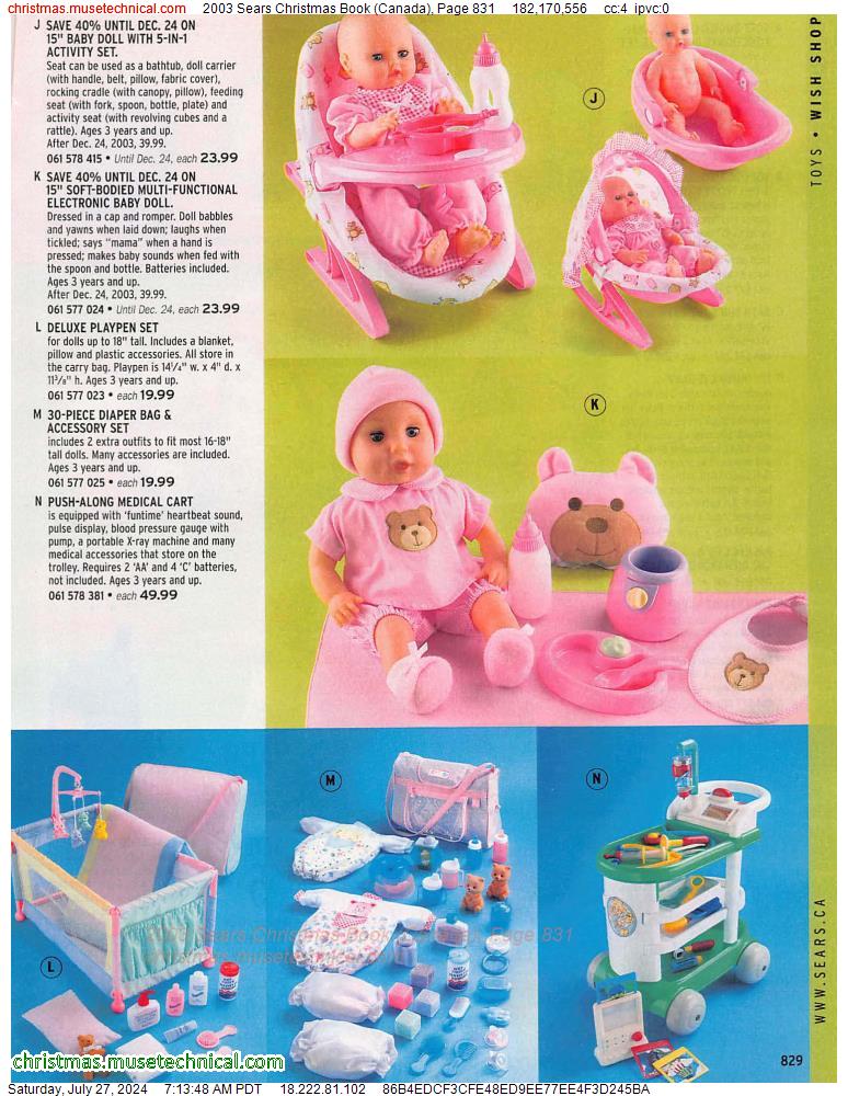 2003 Sears Christmas Book (Canada), Page 831