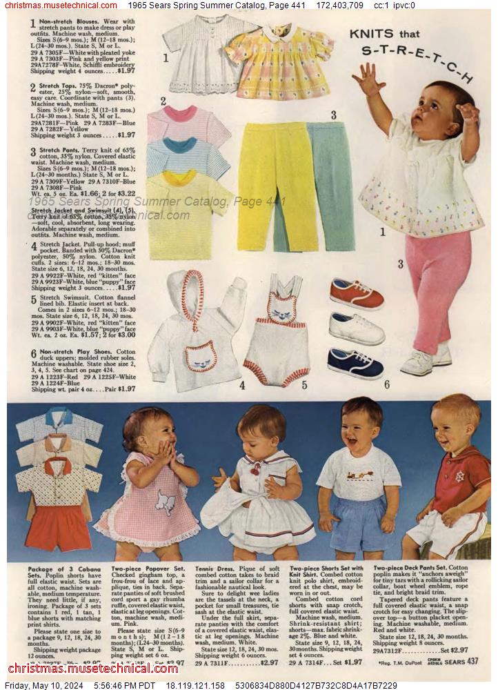 1965 Sears Spring Summer Catalog, Page 441