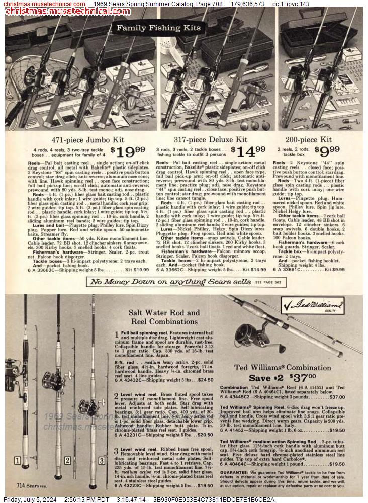 1969 Sears Spring Summer Catalog, Page 708