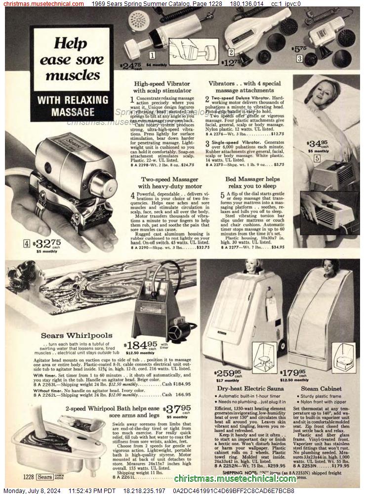 1969 Sears Spring Summer Catalog, Page 1228