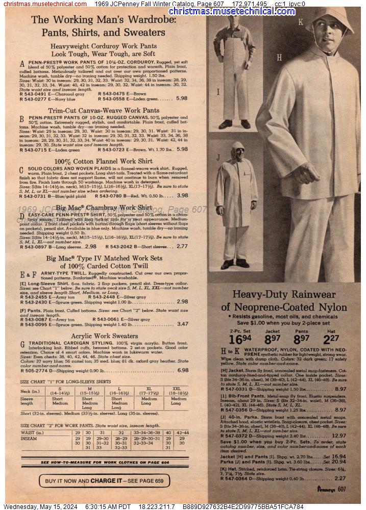 1969 JCPenney Fall Winter Catalog, Page 607
