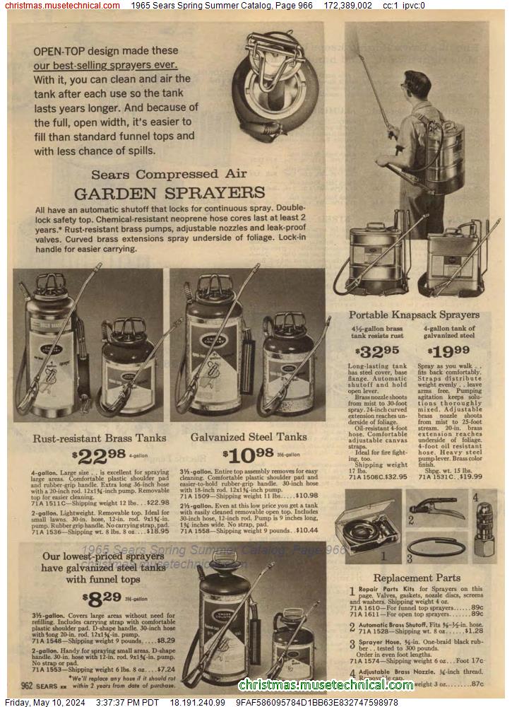1965 Sears Spring Summer Catalog, Page 966