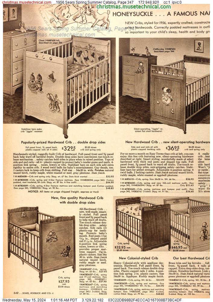 1956 Sears Spring Summer Catalog, Page 347