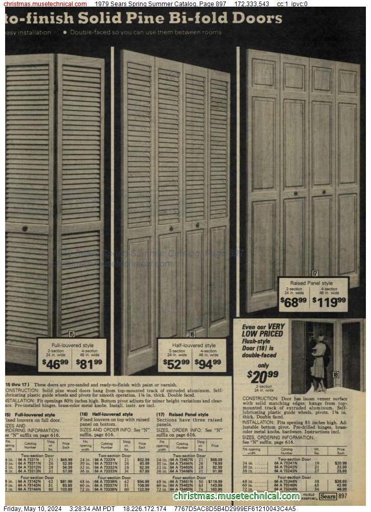 1979 Sears Spring Summer Catalog, Page 897