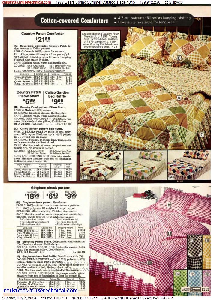 1977 Sears Spring Summer Catalog, Page 1315