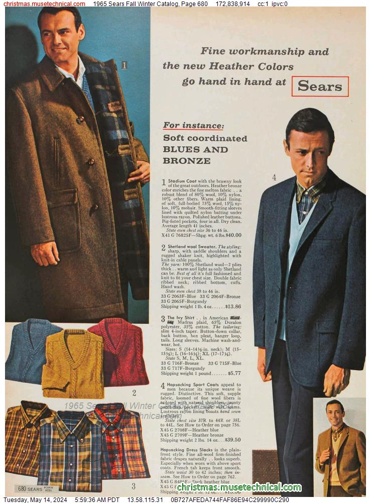 1965 Sears Fall Winter Catalog, Page 680