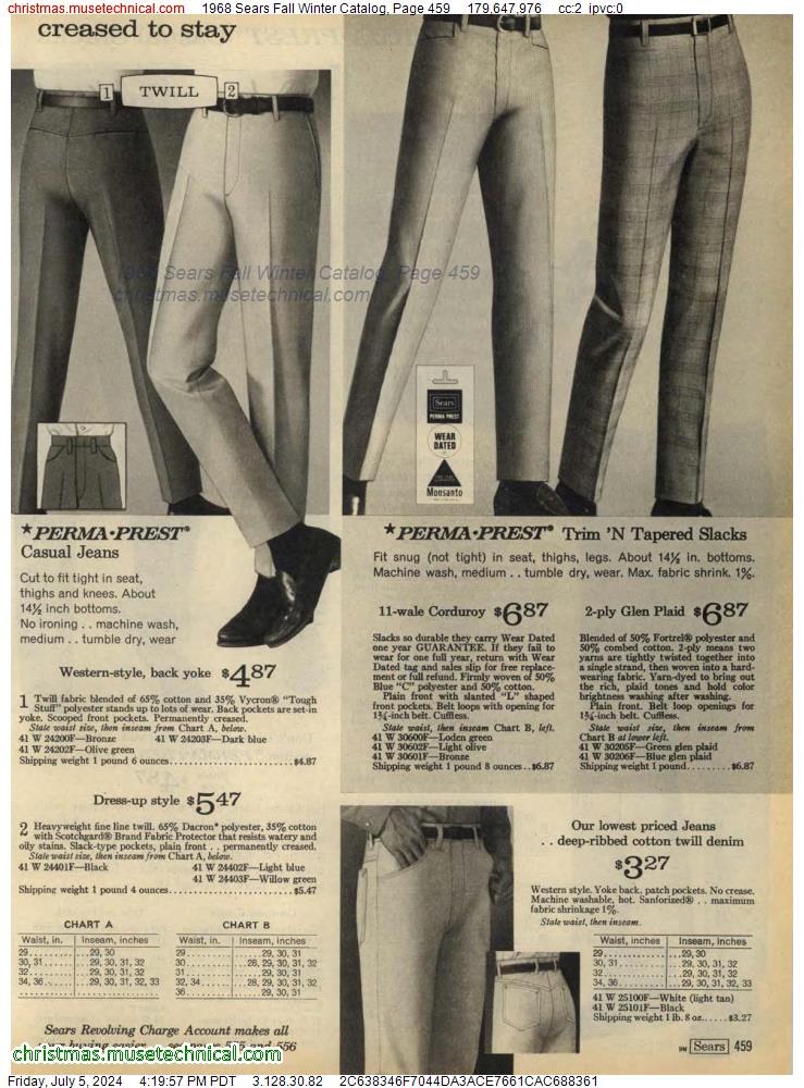 1968 Sears Fall Winter Catalog, Page 459