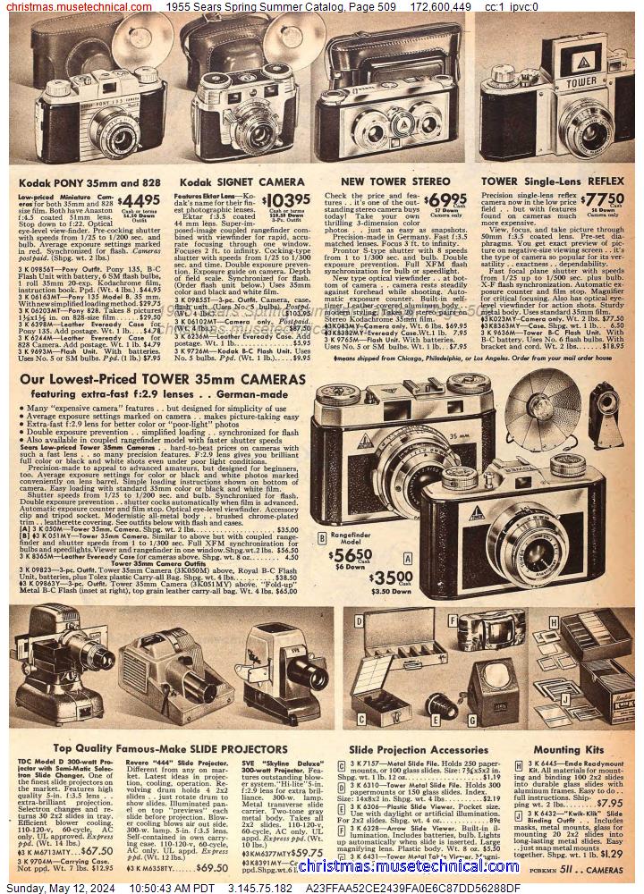 1955 Sears Spring Summer Catalog, Page 509