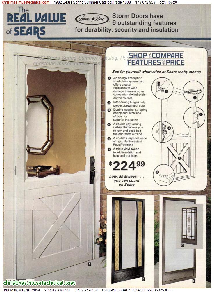 1982 Sears Spring Summer Catalog, Page 1008