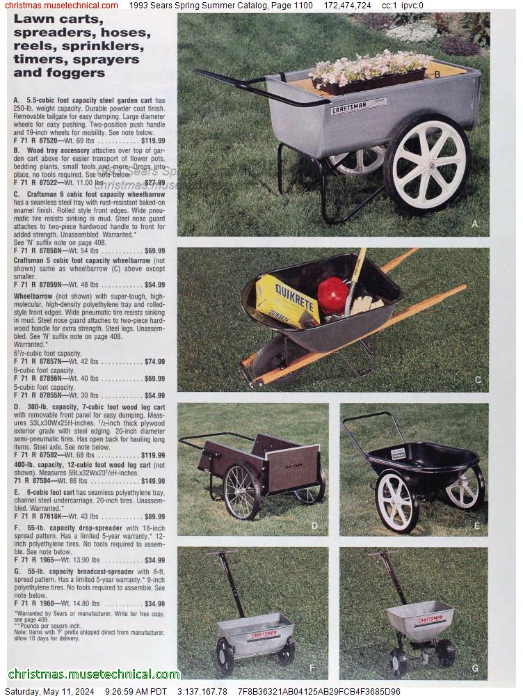 1993 Sears Spring Summer Catalog, Page 1100