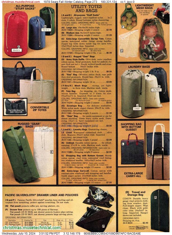 1978 Sears Fall Winter Catalog, Page 273
