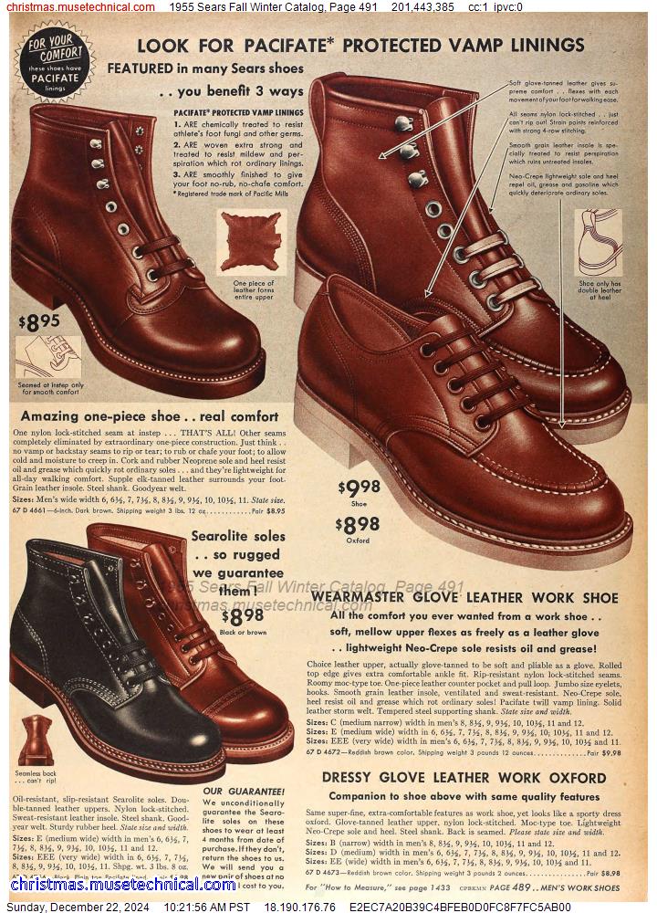 1955 Sears Fall Winter Catalog, Page 491