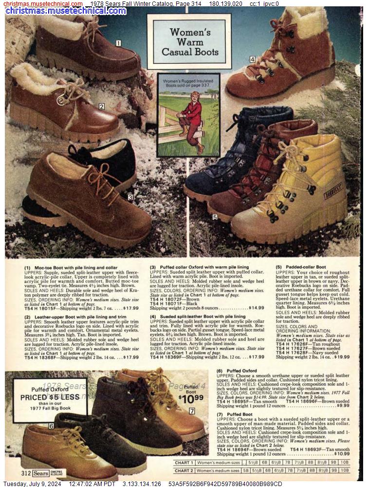 1978 Sears Fall Winter Catalog, Page 314