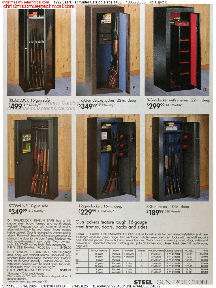 1992 Sears Fall Winter Catalog, Page 1463