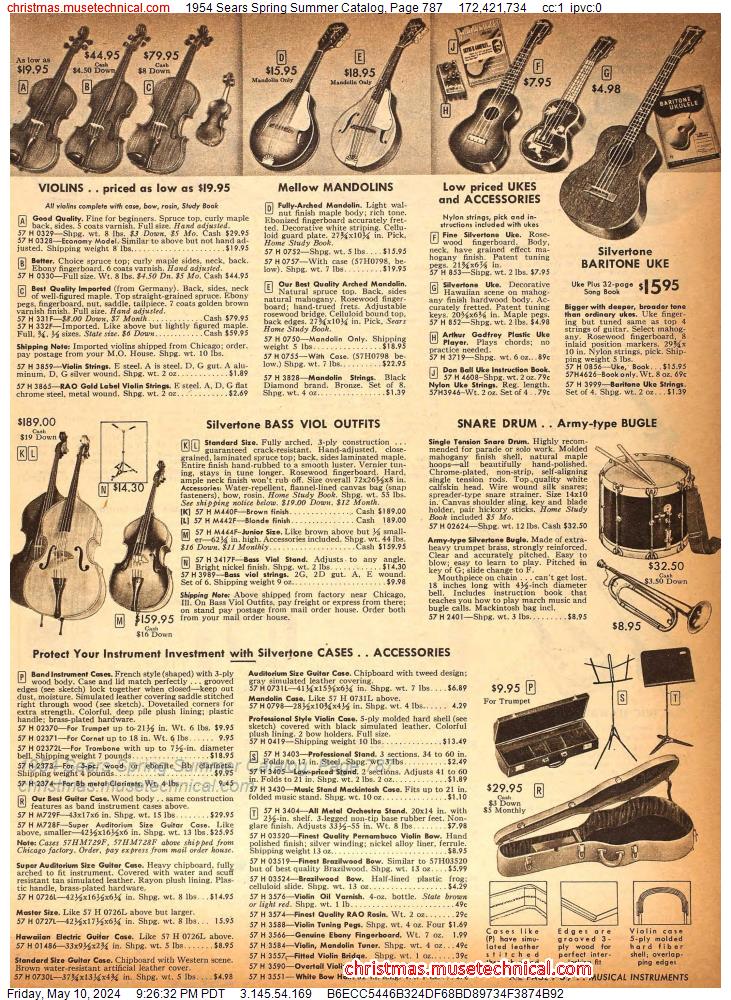 1954 Sears Spring Summer Catalog, Page 787