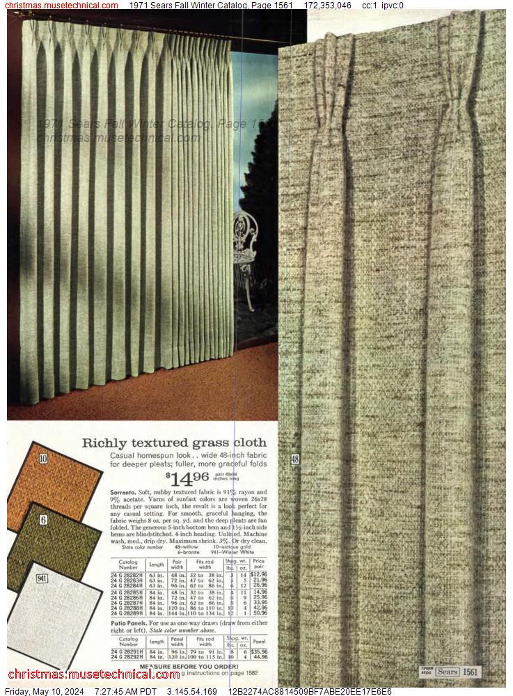 1971 Sears Fall Winter Catalog, Page 1561