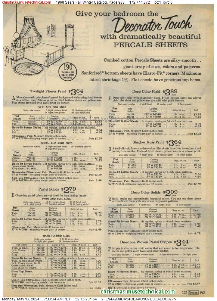 1968 Sears Fall Winter Catalog, Page 983