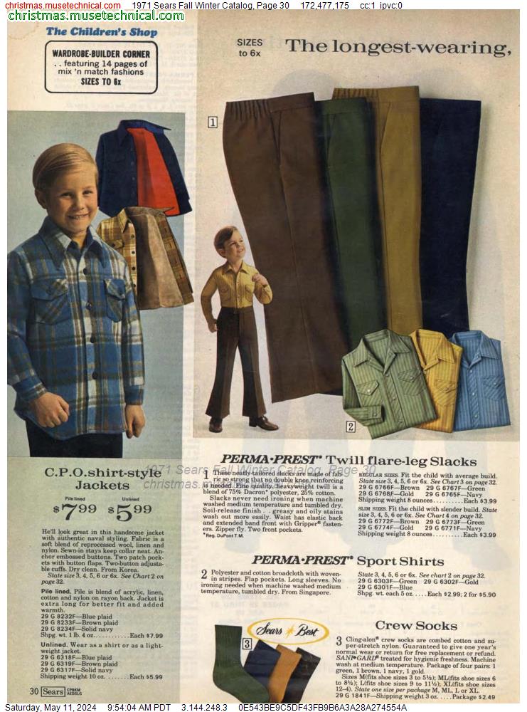 1971 Sears Fall Winter Catalog, Page 30