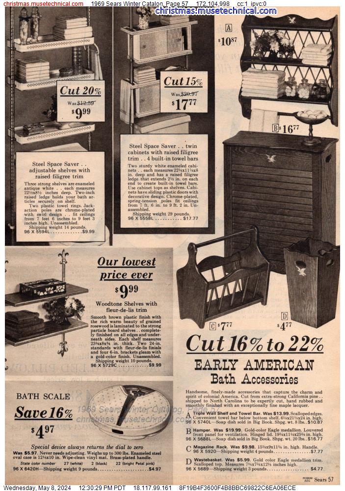 1969 Sears Winter Catalog, Page 57