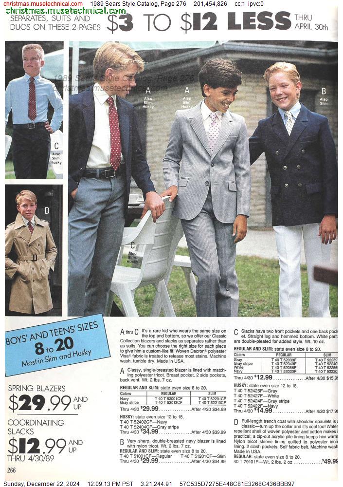 1989 Sears Style Catalog, Page 276