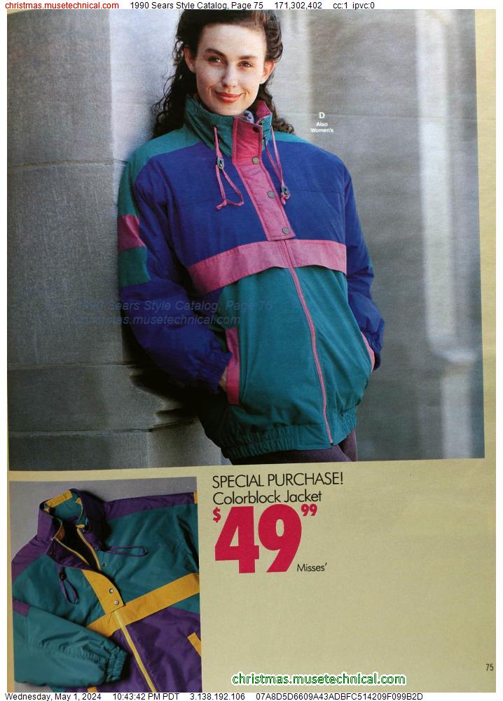 1990 Sears Style Catalog, Page 75
