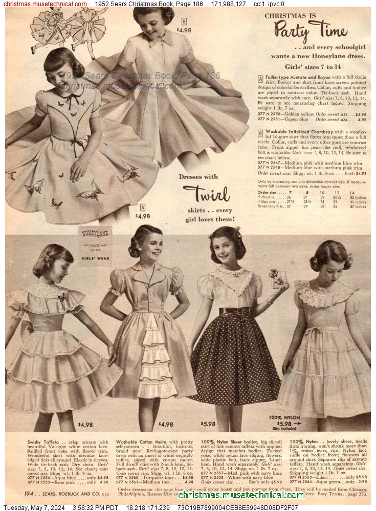 1952 Sears Christmas Book, Page 186