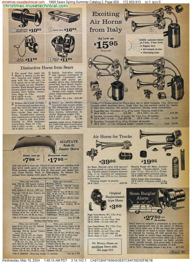 1968 Sears Spring Summer Catalog 2, Page 859