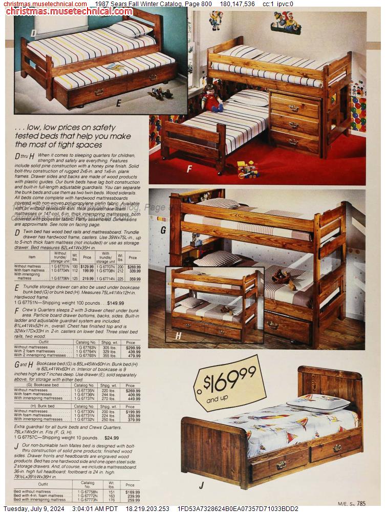1987 Sears Fall Winter Catalog, Page 800