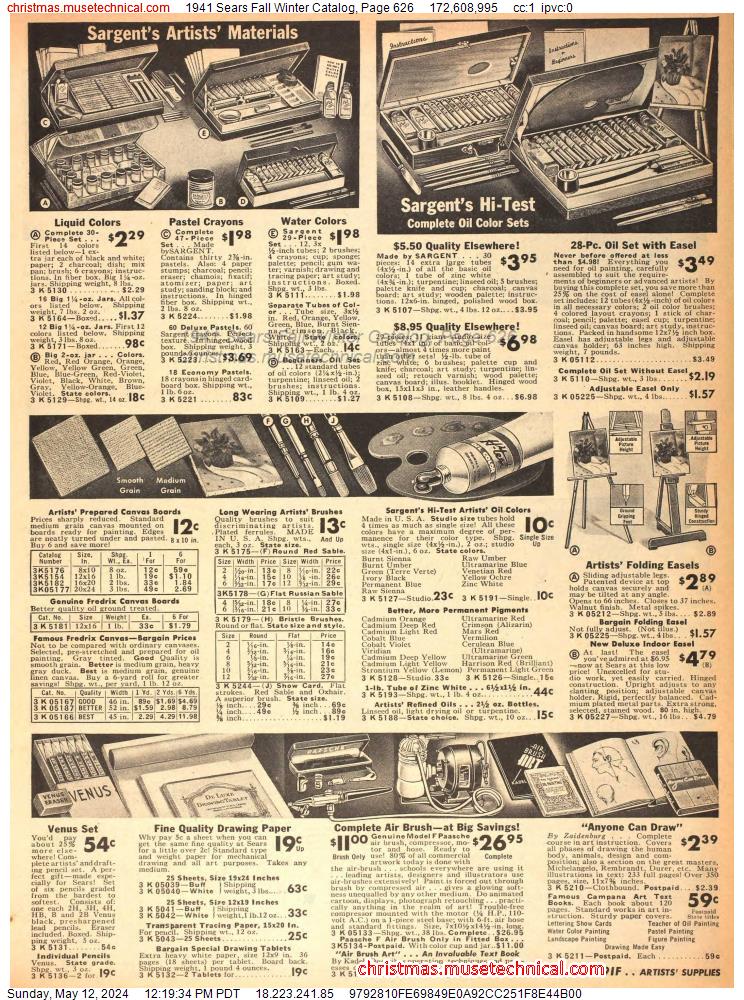 1941 Sears Fall Winter Catalog, Page 626