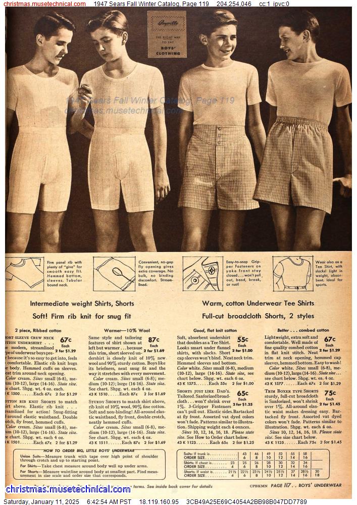 1947 Sears Fall Winter Catalog, Page 119