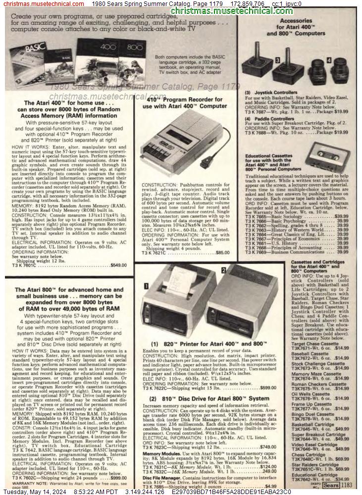 1980 Sears Spring Summer Catalog, Page 1179