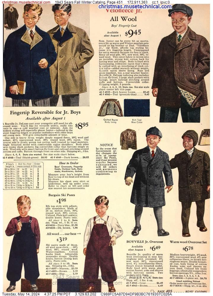 1943 Sears Fall Winter Catalog, Page 451