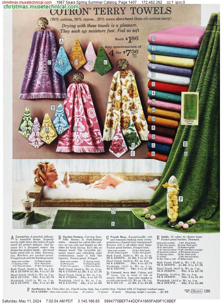 1967 Sears Spring Summer Catalog, Page 1407