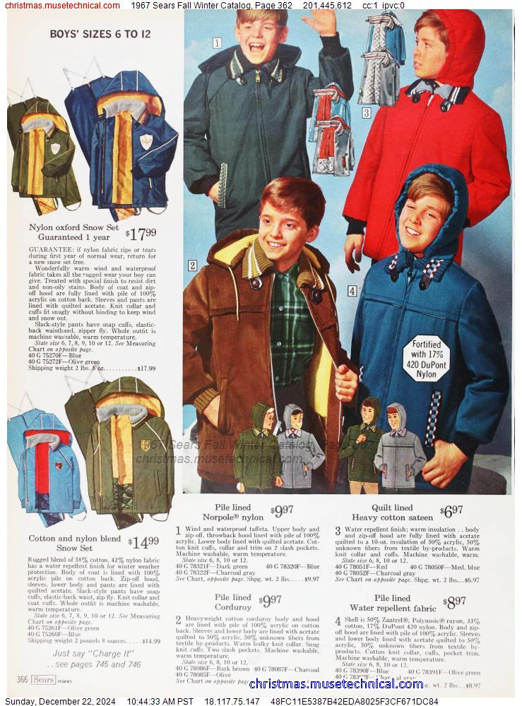 1967 Sears Fall Winter Catalog, Page 362