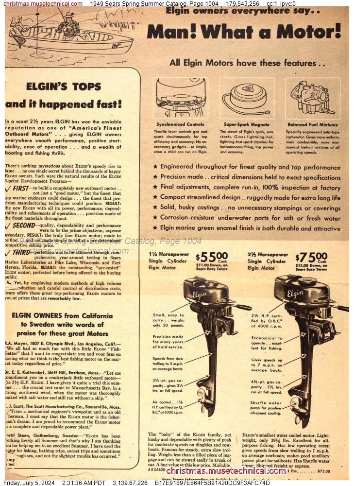 1949 Sears Spring Summer Catalog, Page 1004