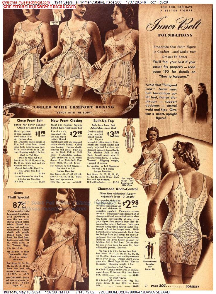 1941 Sears Fall Winter Catalog, Page 206