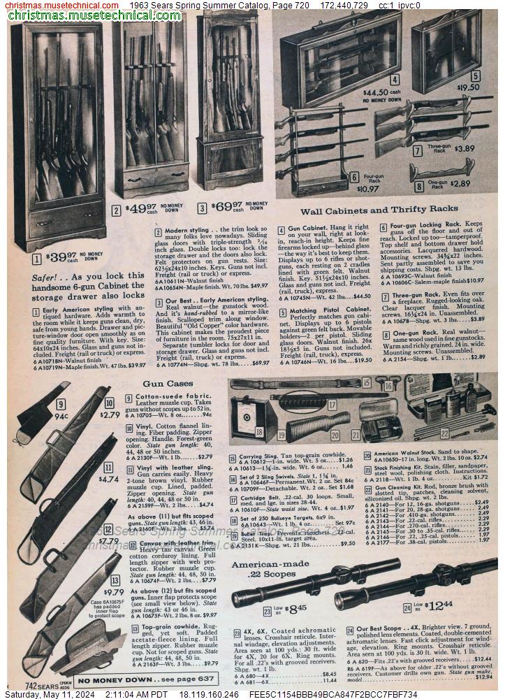 1963 Sears Spring Summer Catalog, Page 720