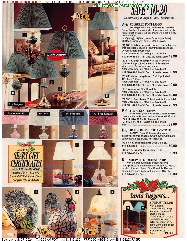 1998 Sears Christmas Book (Canada), Page 524