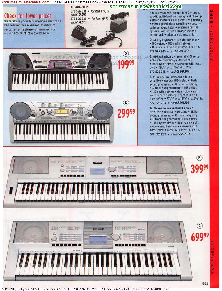 2004 Sears Christmas Book (Canada), Page 885
