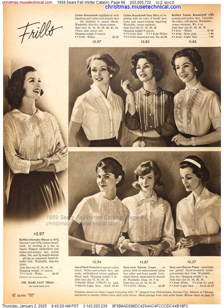 1959 Sears Fall Winter Catalog, Page 66