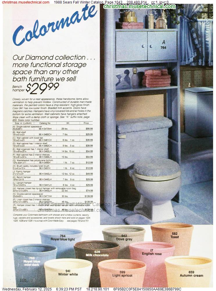 1988 Sears Fall Winter Catalog, Page 1043