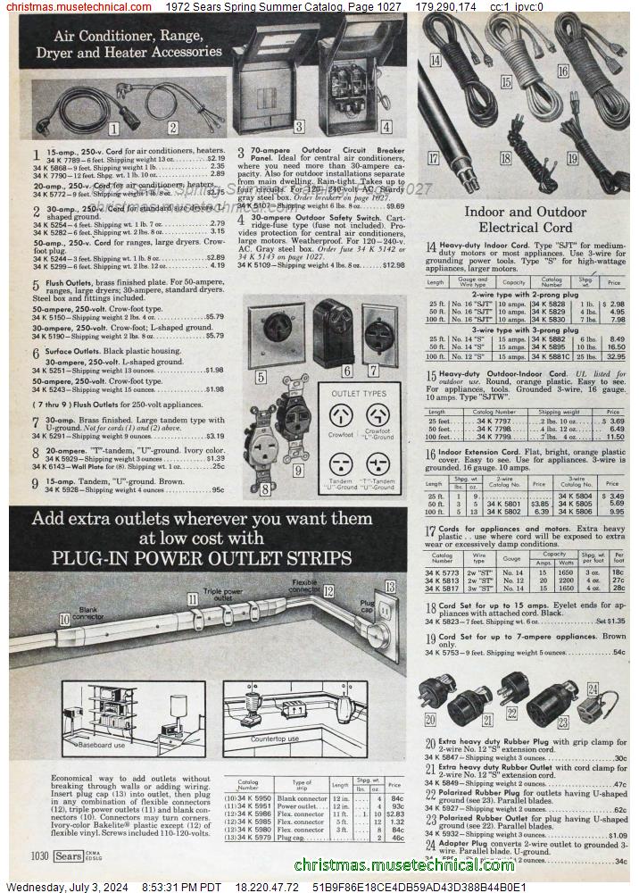 1972 Sears Spring Summer Catalog, Page 1027