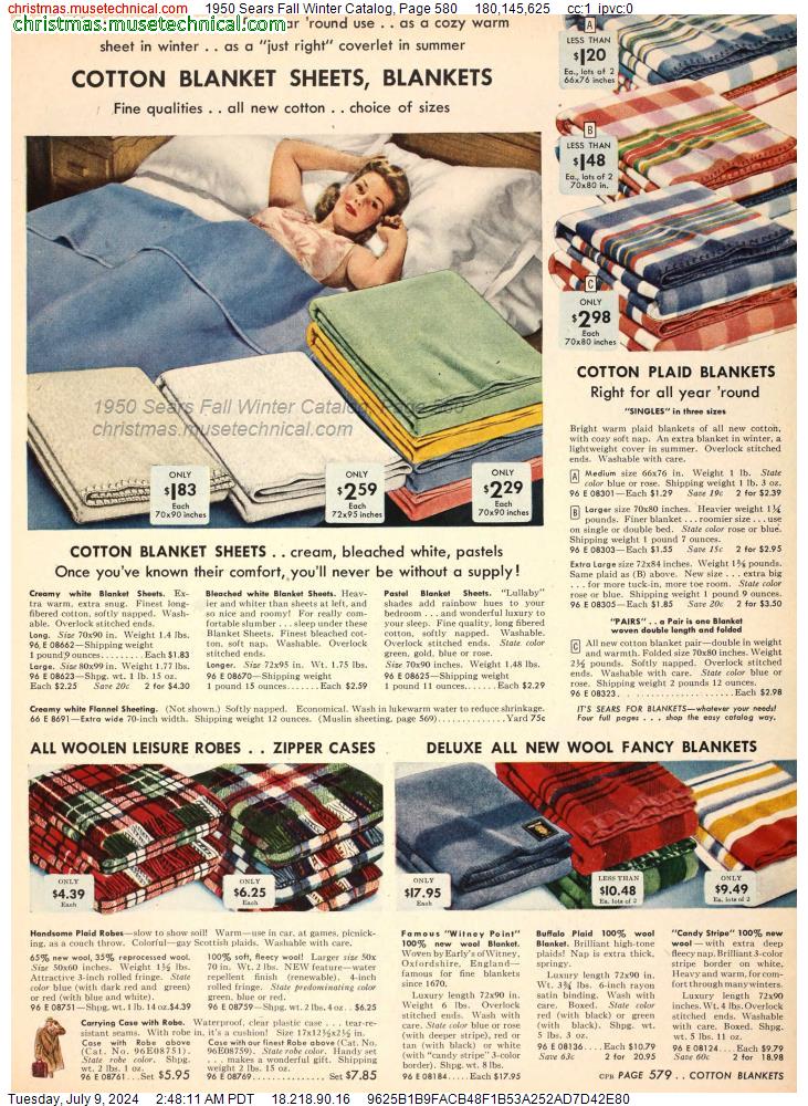 1950 Sears Fall Winter Catalog, Page 580