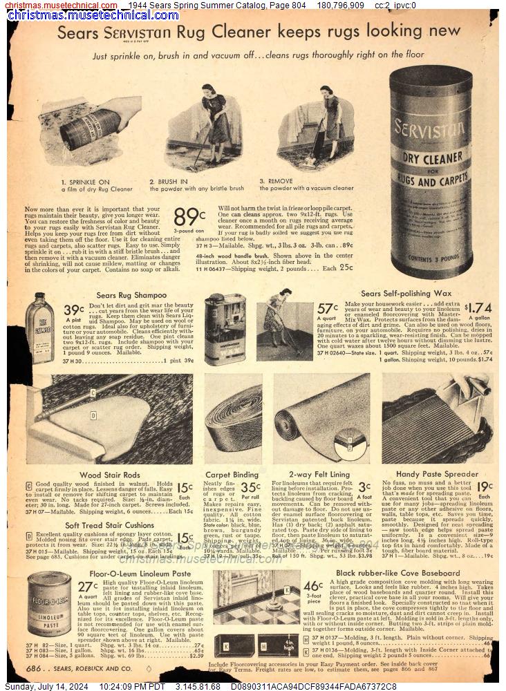 1944 Sears Spring Summer Catalog, Page 804