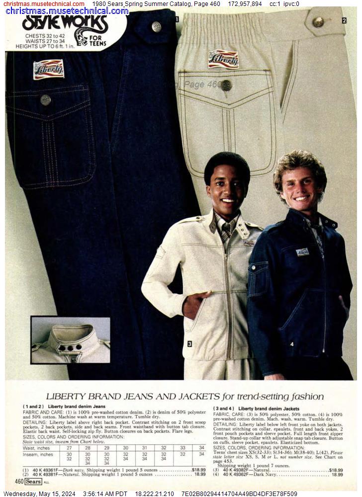 1980 Sears Spring Summer Catalog, Page 460